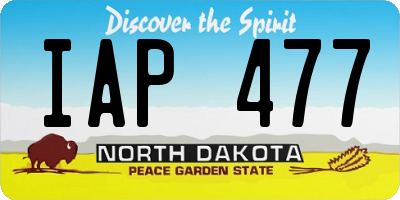 ND license plate IAP477