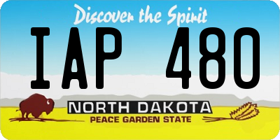 ND license plate IAP480