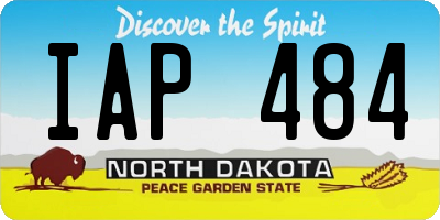 ND license plate IAP484