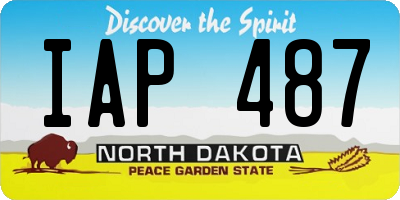 ND license plate IAP487