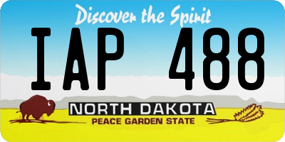 ND license plate IAP488