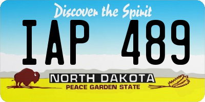 ND license plate IAP489