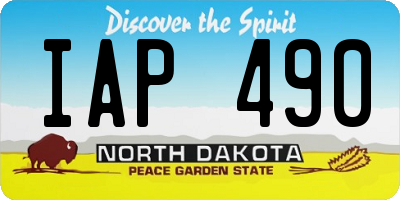 ND license plate IAP490