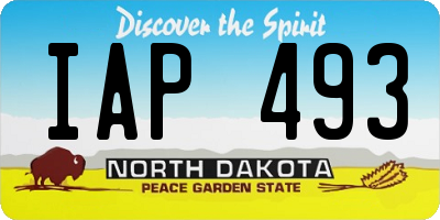 ND license plate IAP493