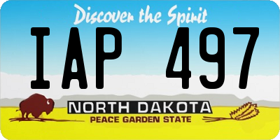 ND license plate IAP497