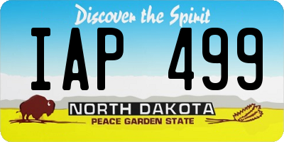 ND license plate IAP499
