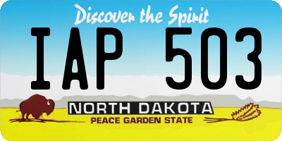 ND license plate IAP503
