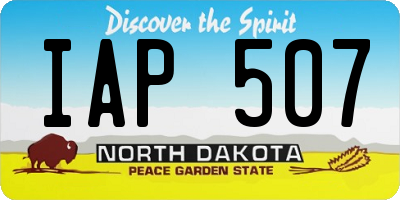 ND license plate IAP507