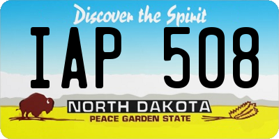 ND license plate IAP508