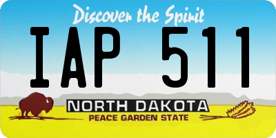 ND license plate IAP511