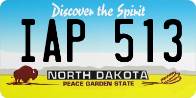 ND license plate IAP513