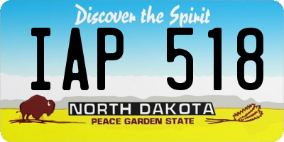 ND license plate IAP518
