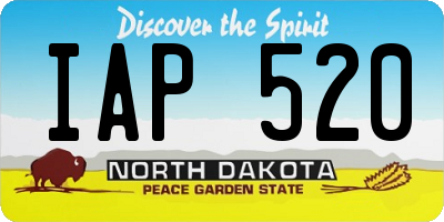 ND license plate IAP520