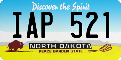 ND license plate IAP521