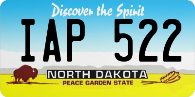 ND license plate IAP522