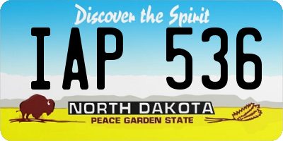 ND license plate IAP536