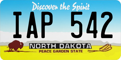 ND license plate IAP542