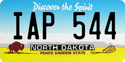 ND license plate IAP544