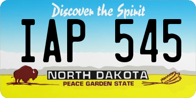 ND license plate IAP545