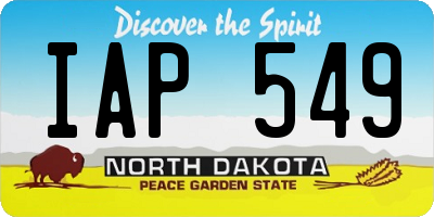 ND license plate IAP549