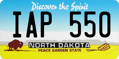 ND license plate IAP550