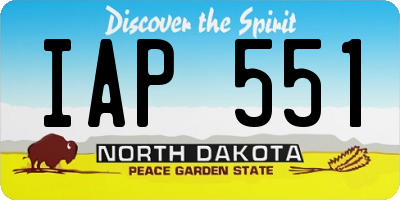 ND license plate IAP551