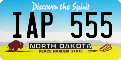 ND license plate IAP555