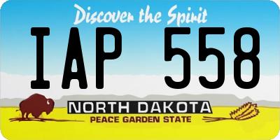 ND license plate IAP558