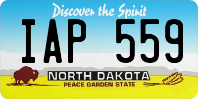 ND license plate IAP559