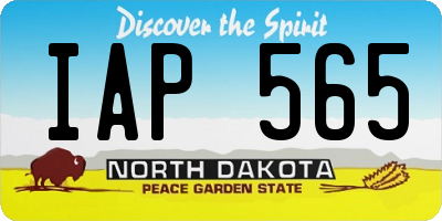 ND license plate IAP565