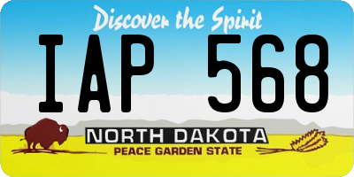 ND license plate IAP568