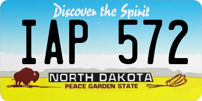 ND license plate IAP572