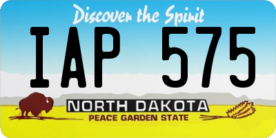 ND license plate IAP575