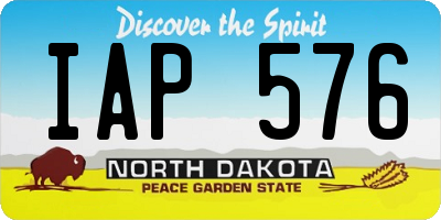 ND license plate IAP576