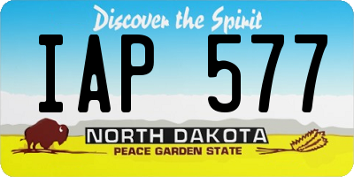 ND license plate IAP577