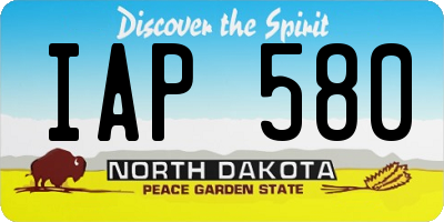 ND license plate IAP580