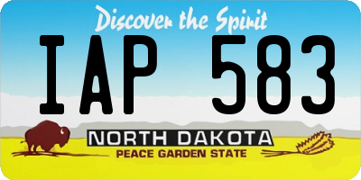 ND license plate IAP583