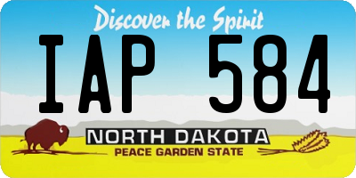 ND license plate IAP584