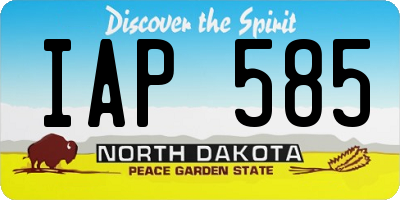 ND license plate IAP585