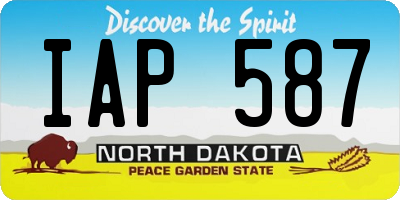ND license plate IAP587