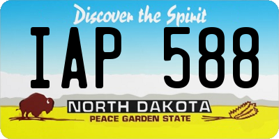 ND license plate IAP588