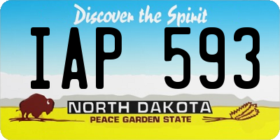 ND license plate IAP593