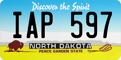 ND license plate IAP597