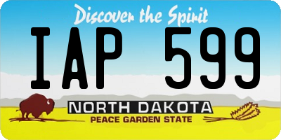 ND license plate IAP599