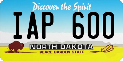 ND license plate IAP600