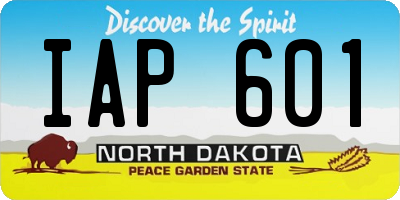 ND license plate IAP601