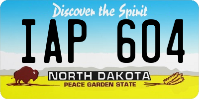 ND license plate IAP604
