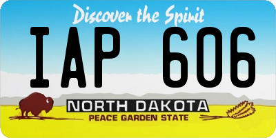 ND license plate IAP606