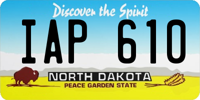 ND license plate IAP610