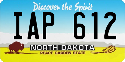 ND license plate IAP612
